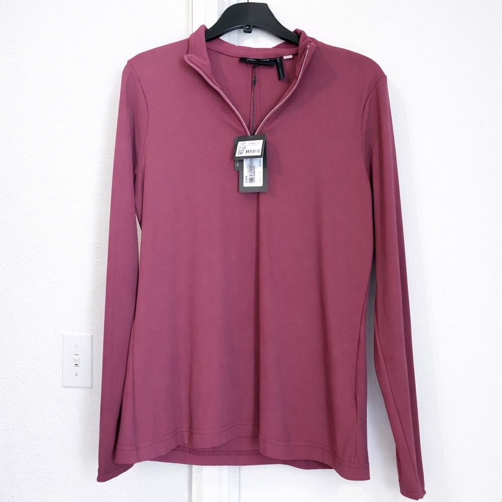 KJUS Celin Thermal Half Zip Midlayer Red Plum 38 M Ski Golf